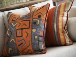 Strong Geometric Cushion In Chocolate -Andrew Martin 138656 ammwargonaut24jul00408sml