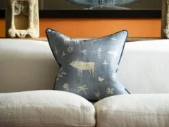 Charming Cushion In Denim Blue -Andrew Martin 138706 avebury denim cushion lifestyle sml