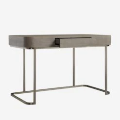 Jacques Grey Desk -Andrew Martin 139602 jacques desk grey angle open