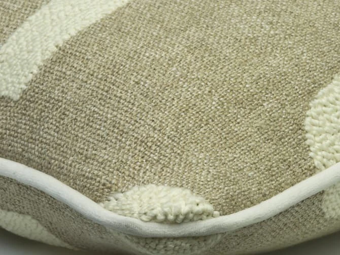 Cushion With Geometric Design, Woven In Ivory 4 Cushion With Geometric Design, Woven In Ivory - Image 2