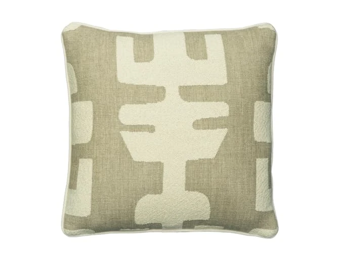 Cushion With Geometric Design, Woven In Ivory 3 Cushion With Geometric Design, Woven In Ivory