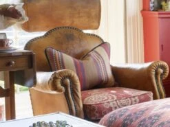 Striped Rectangular Cushion -Andrew Martin 141368 constantine stool in orillo brick egerton sofa with cabin cushions library landscape lifestyle lg