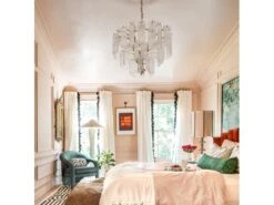 Piemonte Glass Chandelier -Andrew Martin 143349 piemonte chandelier 12 lights