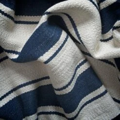 Mountain Stripe Navy Fabric