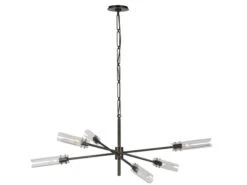 Angular Chandelier With Glass Shades