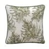 Embroidered Green Cushion -Andrew Martin 151787 csh brooklyn leaf fb medici ivy sml