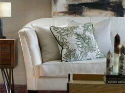 Embroidered Green Cushion -Andrew Martin 151805 brooklyn set 5 sml