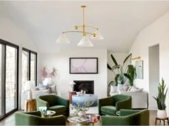 Sculptural Brass Chandelier -Andrew Martin 152717 birdie chandelier 10 rikkisnyder