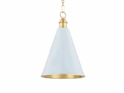 Sculptural Soft Blue Pendant