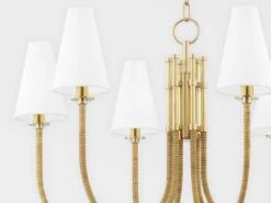 Aged Brass And Rattan Chandelier 8 Aged Brass And Rattan Chandelier -Andrew Martin 152917 b7iqn3vw