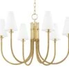 Aged Brass And Rattan Chandelier -Andrew Martin 152918 ibomiay