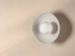 Refined Ceramic Wall Light In Aged Brass 7 Refined Ceramic Wall Light In Aged Brass -Andrew Martin 153595 bacia aged brass ceramic raw matte white 2