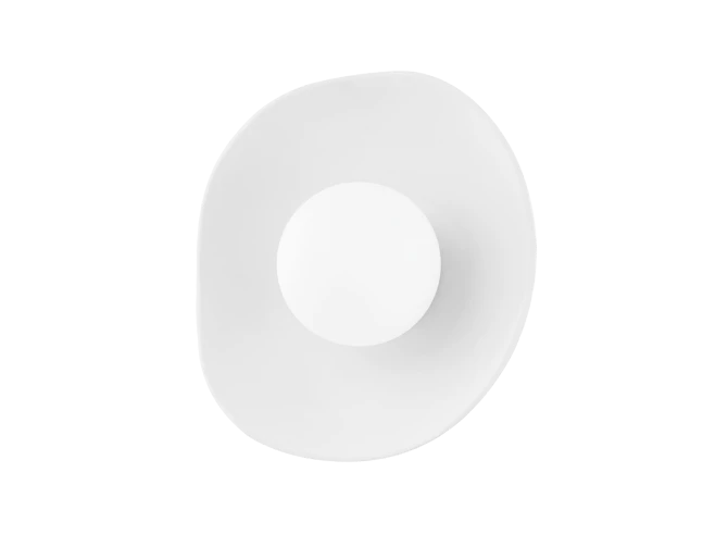 Refined Ceramic Wall Light In Aged Brass 3 Refined Ceramic Wall Light In Aged Brass