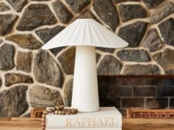 Elegant Linen Table Lamp -Andrew Martin 153905 chanterelle table lamp marcweinbergnyc