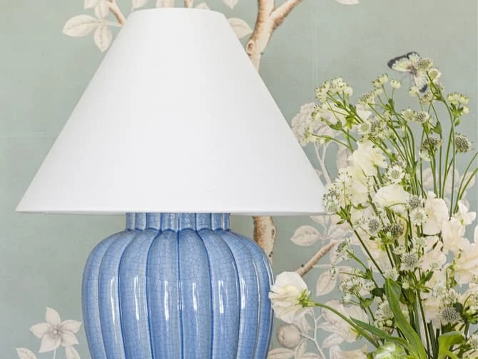 Fluted Ceramic Table Lamp 4 Fluted Ceramic Table Lamp - Image 2