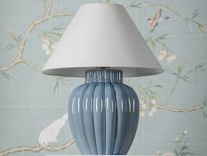 Fluted Ceramic Table Lamp 6 Fluted Ceramic Table Lamp - Image 4