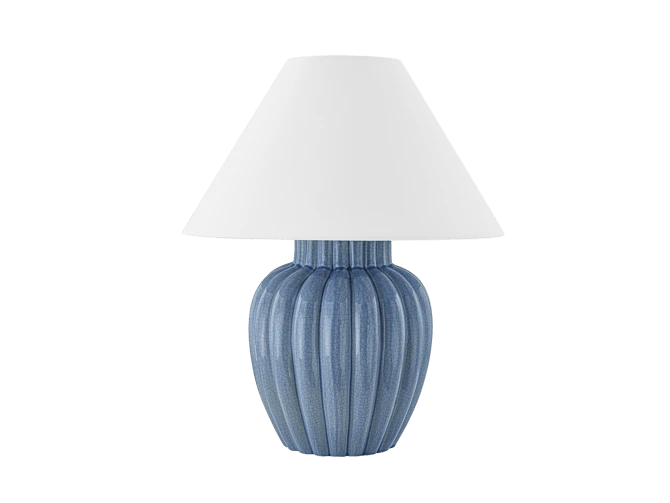 Fluted Ceramic Table Lamp 3 Fluted Ceramic Table Lamp