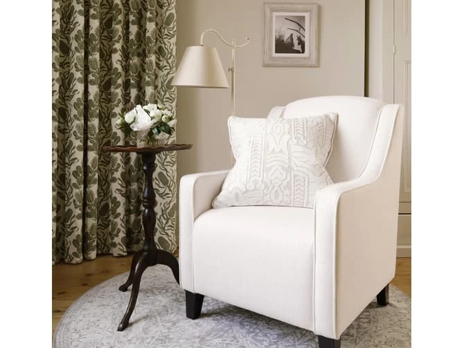 Embroidered Cushion In Totem Linen In Ivory 5 Embroidered Cushion In Totem Linen In Ivory - Image 3