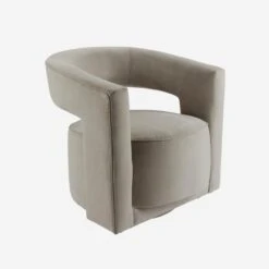Madison Swivel Chair, Dove Grey Velvet