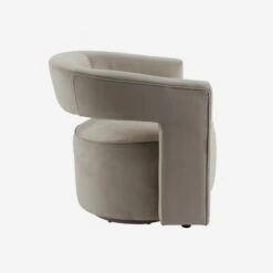 Madison Swivel Chair, Dove Grey Velvet -Andrew Martin 204291 madison swivel chair dove grey side