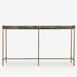 Edith Charcoal Console Table, Charcoal Vintage