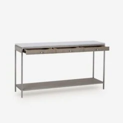 Rufus Light Console Table, Light -Andrew Martin 204550 rufus console table light open