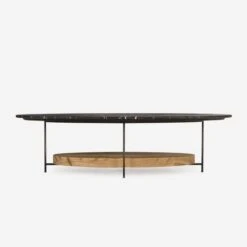 Olivia Black Coffee Table, Black Marble