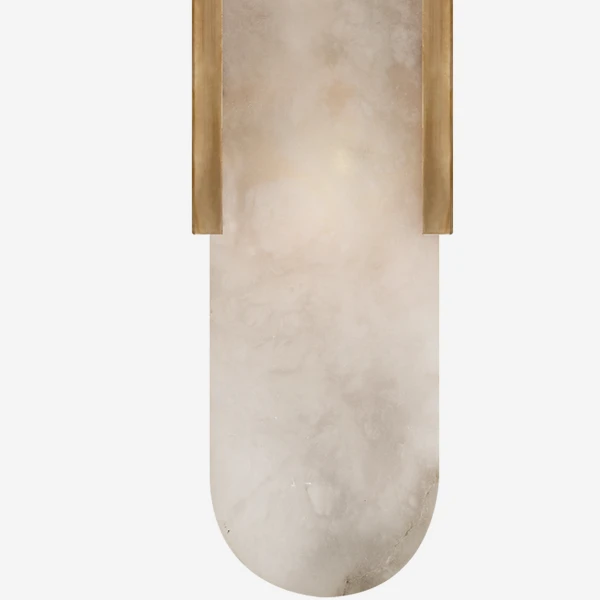 Melange Wall Light, Antique-Burnished Brass/Alabaster 6 Melange Wall Light, Antique-Burnished Brass/Alabaster - Image 4
