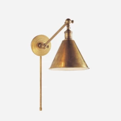 Boston Wall Light, Hand-Rubbed Antique Brass