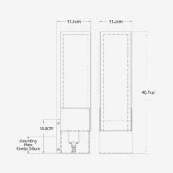 Covet Wall Light, Bronze -Andrew Martin 207660 covet dimensions