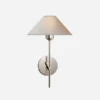 Hackney Wall Light, Polished Nickel -Andrew Martin 207693 hackney wall light in polished nickel