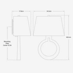 Ring Form Wall Light, Alabaster 9 Ring Form Wall Light, Alabaster -Andrew Martin 207699 ring wall dimensions
