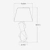 Bayliss Table Lamp, Black -Andrew Martin 207944 bayliss dimensions