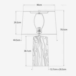 Sierra Table Lamp, Plaster White -Andrew Martin 208028 sierra dimensions