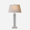Wright Table Lamp, Polished Nickel And Glass -Andrew Martin 208052 wright table lamp in polished nickel and glass