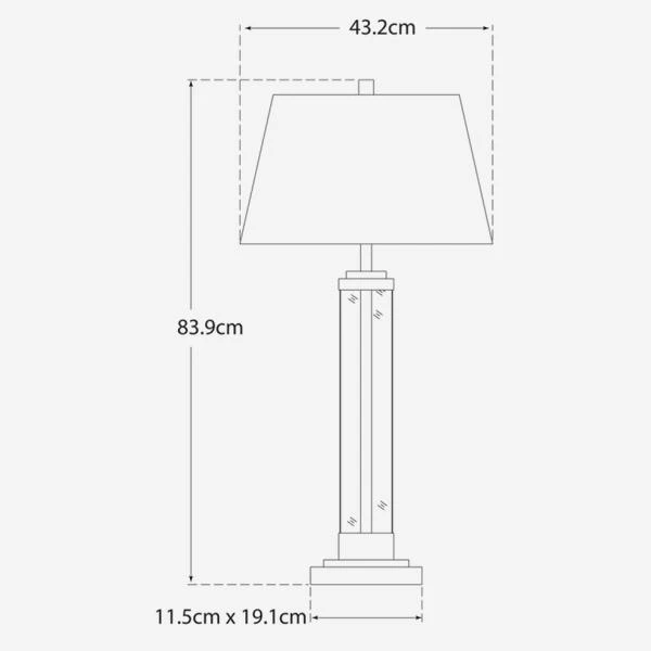 Wright Table Lamp, Polished Nickel And Glass 4 Wright Table Lamp, Polished Nickel And Glass - Image 2