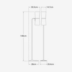 Clarkson Floor Lamp, Hand-Rubbed Antique Brass -Andrew Martin 208086 clarkson floor dimensionsjpg