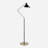 Charlton Floor Lamp, Black And Hand-Rubbed Antique Brass -Andrew Martin 208103 charlton floor lamp in black and antique brass