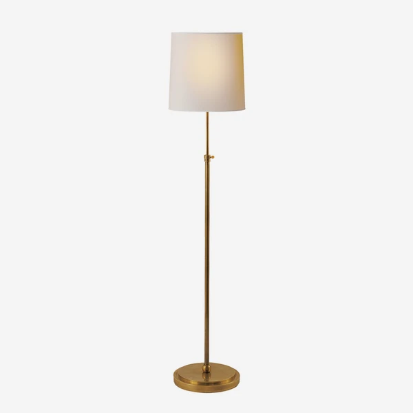 Bryant Floor Lamp, Hand-Rubbed Antique Brass 3 Bryant Floor Lamp, Hand-Rubbed Antique Brass
