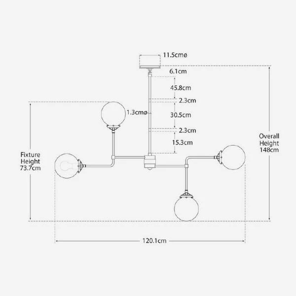 Bistro Chandelier, Hand-Rubbed Antique Brass 6 Bistro Chandelier, Hand-Rubbed Antique Brass - Image 4