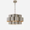Arabelle Pendant Light, Burnished Silver Leaf -Andrew Martin 208533 arabelle pendant in burnished silver leaf