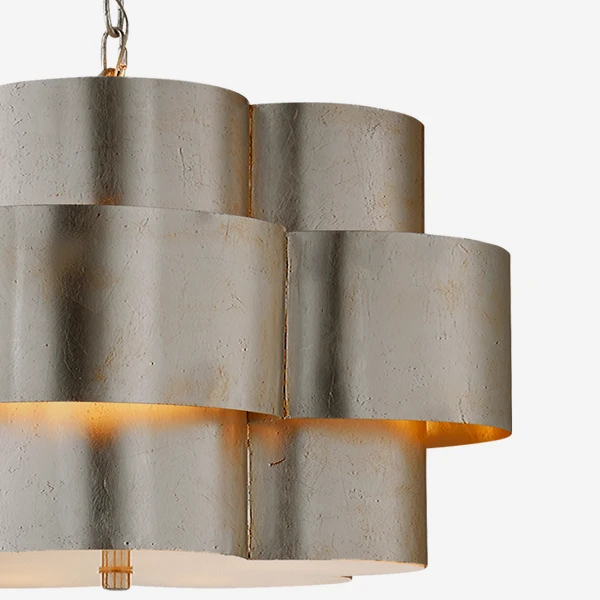 Arabelle Pendant Light, Burnished Silver Leaf 4 Arabelle Pendant Light, Burnished Silver Leaf - Image 2