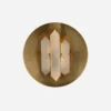 Halcyon Quartz Wall Light, Antique-Burnished Brass -Andrew Martin 208570 halcyon wall light in antique burnished brass and quartz