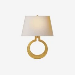 Ring Form Wall Light, Gilded
