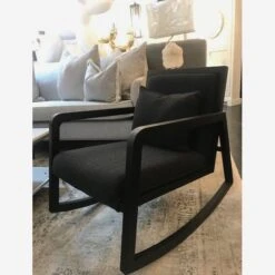 Jed Black Rocking Chair -Andrew Martin 208633 jed lifestyle 2