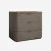 Hampstead Nightstand -Andrew Martin 210494 hampstead nightstand 3 draws smoked oak angle web