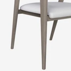 Hampstead Dining Chairs 14 Hampstead Dining Chairs -Andrew Martin 210551 hampstead dining chair smoked oak and fallon white leather detail 2
