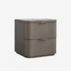 Hampstead Bedside Table -Andrew Martin 210601 hampstead nightstand smoked oak 2 draw angle 2