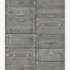 Luggage Wallpaper - Gunmetal Wallpaper -Andrew Martin 213750 wallpaper luggage gunmetal wallpaper full repeat