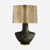 Armato Table Lamp, Black Metallic / Antique Burnished Brass Shade -Andrew Martin 213829 armato table lamp stained black burnished brass